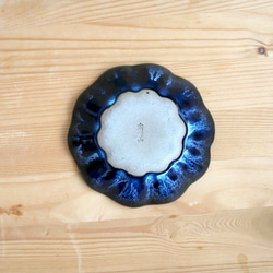 小石原燒 小石原燒 藍釉 鐵釉 菊花盤 圓盤 小盤 12.0cm 2色可選 秀山窯 日本製造 陶器 NHK 第9張的照片