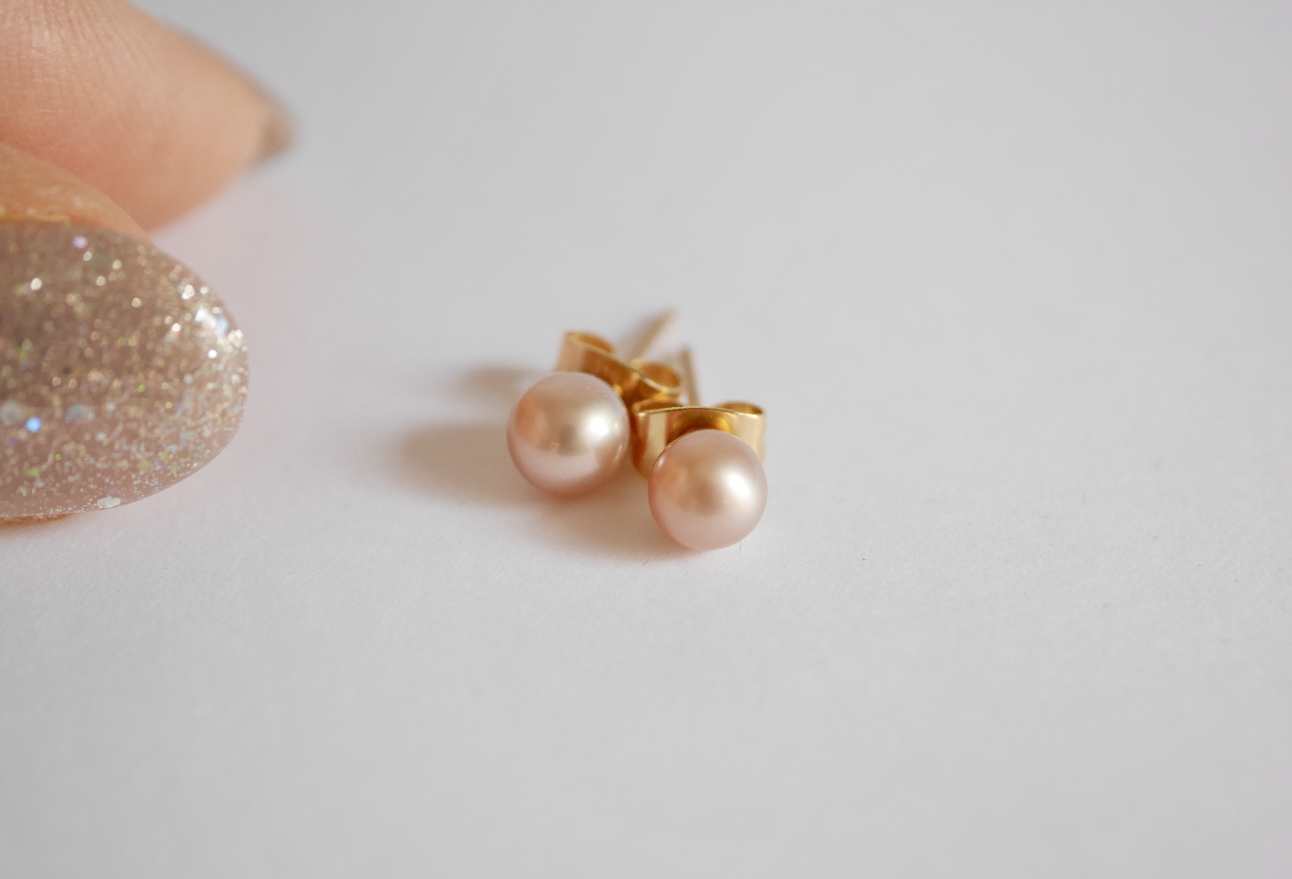 Pink babyパールピアス　　商品No.TBP33