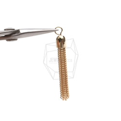 ERG-2564-G【2個入り】タッセチャーム,Tassel Charm/6mm x 40mm 4枚目の画像