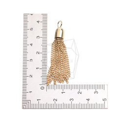 ERG-2564-G【2個入り】タッセチャーム,Tassel Charm/6mm x 40mm 5枚目の画像