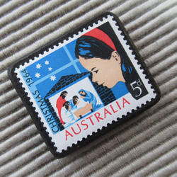 オーストラリア　クリスマス切手ブローチ9125 2枚目の画像