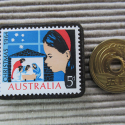 オーストラリア　クリスマス切手ブローチ9125 3枚目の画像