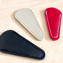 【シザーケース】3色 シンプルなハサミケース はさみ 鋏 収納 フェイクレザー 合皮 3枚目の画像