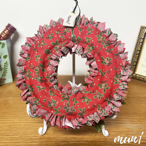 専用　布リース*ツインクル☆クリスマス*　ミニハーフリースセット 専用 布リース*ツインクル☆クリスマス* ミニハーフリースセット