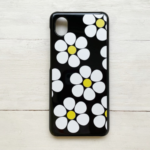 スマホケース 花柄 黒 android iPhone 全機種対応 かわいい おしゃれ