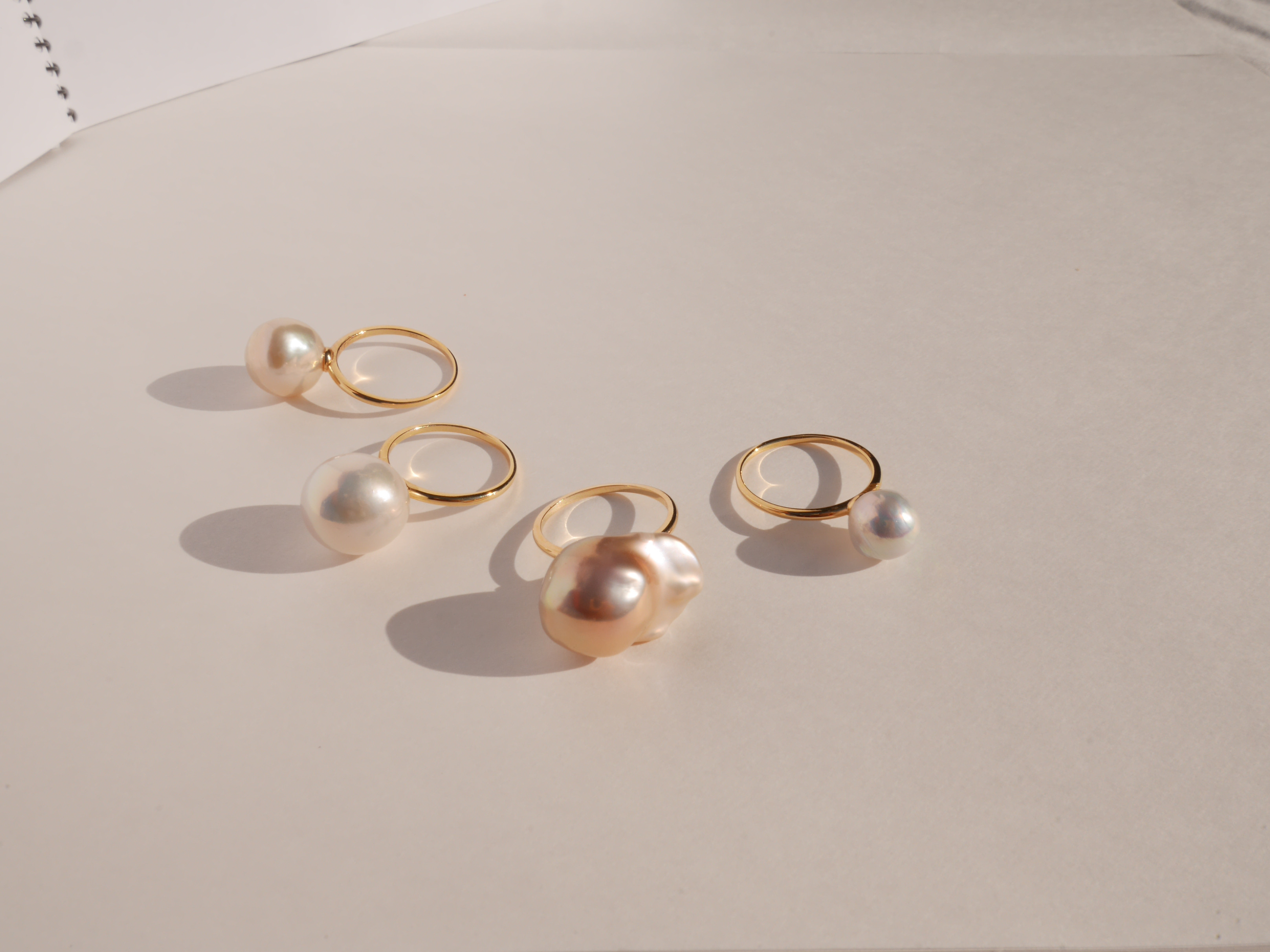 高品質大粒パールリング　サイズ11号　商品No.T36