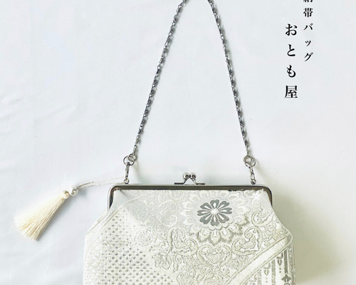 シルバー プラチナ銀箔二重織 袋帯 0a1e543a71abb238627d1c46669f88