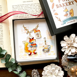 Fox Bakery -Christmas Coffret-｜クリスマスコフレ【キツネのパン屋さん】バッグチャームセット 1枚目の画像