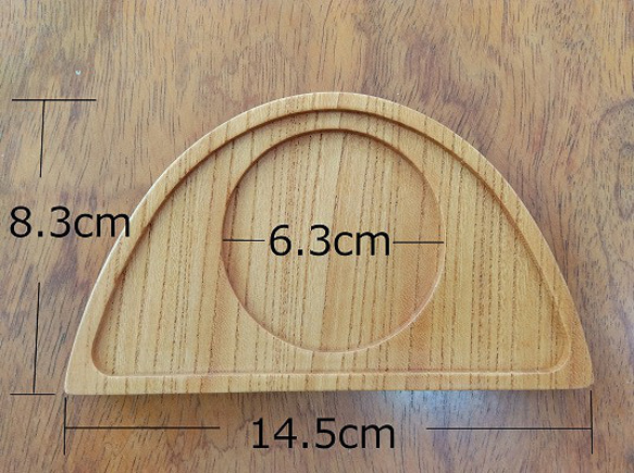木製コースター　2枚セット　無垢一枚板　半月　 7枚目の画像
