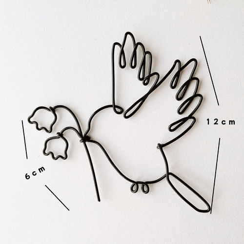 ワイヤーアート ワイヤークラフト 鳥 リース 玄米おむすび 通販