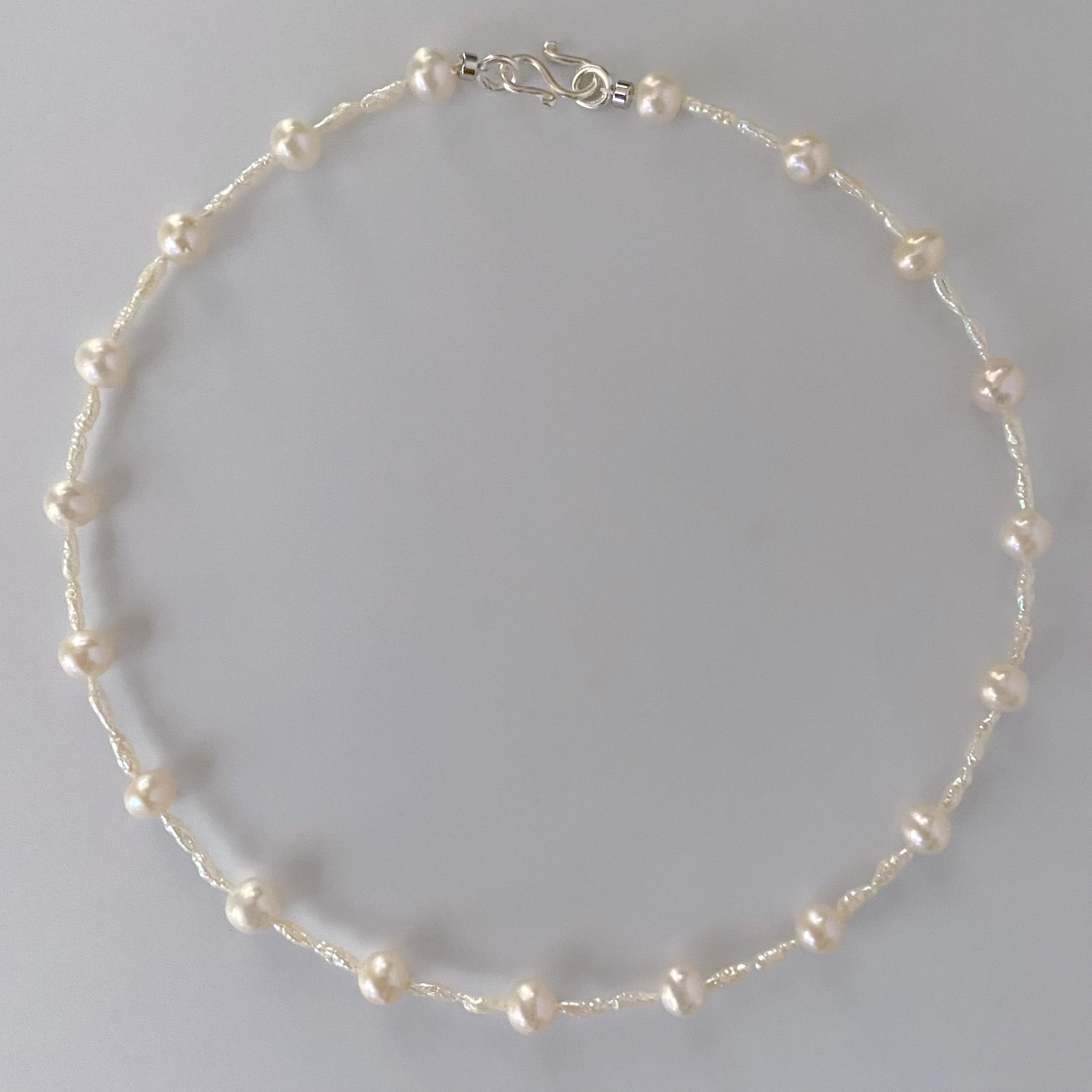 パール　ステーション　ネックレス　6mm