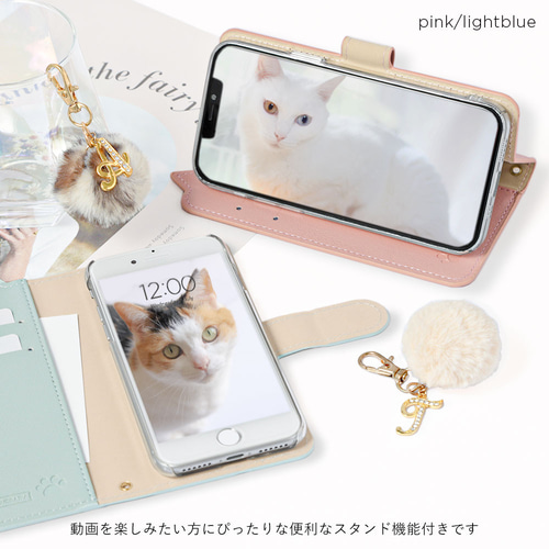 ファー 猫 ねこ スマホケース 全機種対応 iPhone galaxy AQUOS