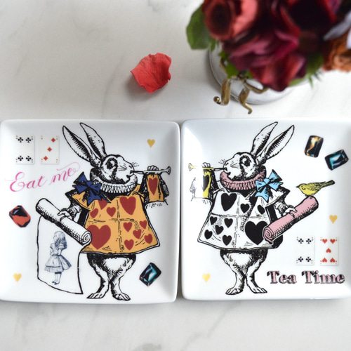 四角 小皿 器 5枚セット 1616/ TY Square Plate 165 & 235 Gray 4枚