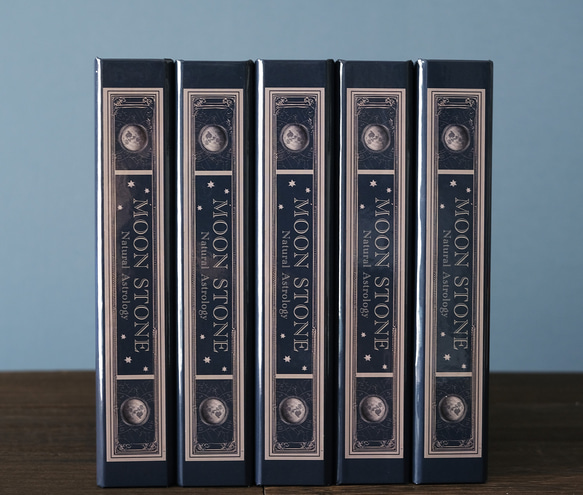 魔法の本のようなブックボックス 架空の洋書 "誕生石の図鑑" 〜MOON STONE〜 / 小物入れ 3枚目の画像