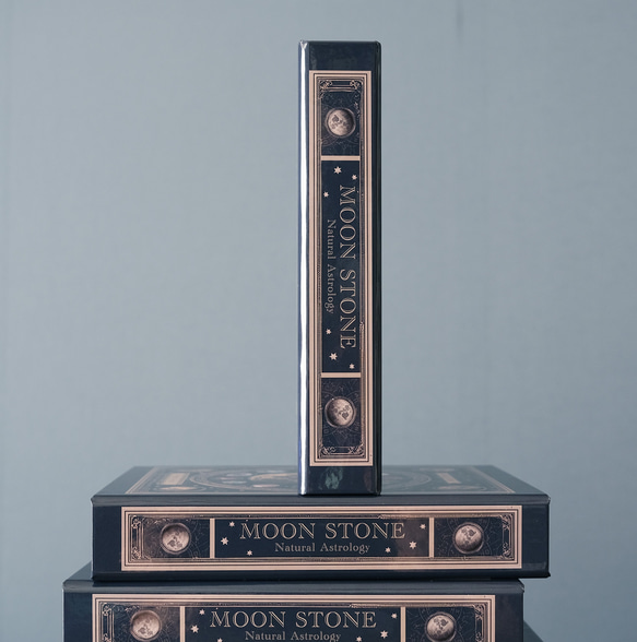 魔法の本のようなブックボックス 架空の洋書 "誕生石の図鑑" 〜MOON STONE〜 / 小物入れ 4枚目の画像