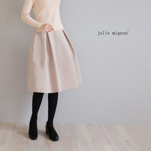 美品 ジョリーミニョン フラワーふくれジャガード フレア