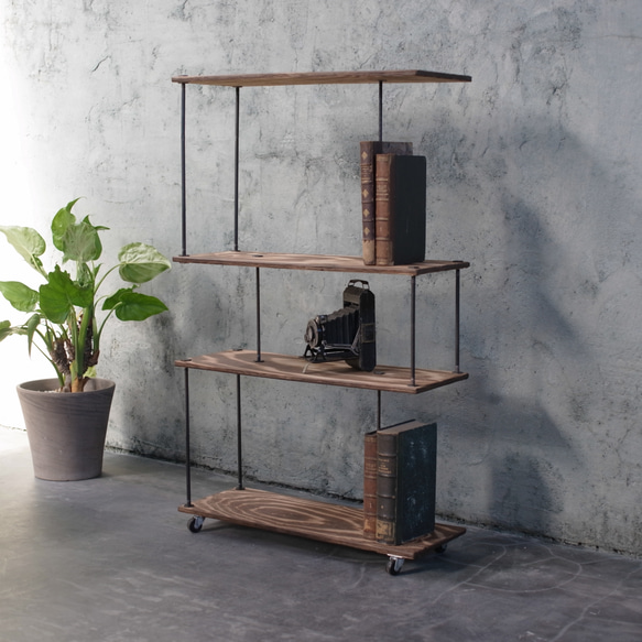 ｗood iron shelf 990*605*225【即納】【送料無料】 1枚目の画像