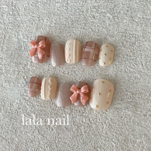 ネイルチップ リボンネイル ニットネイル ネイルチップ（つけ爪