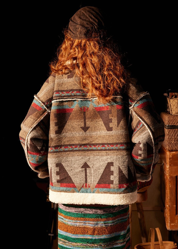 冬のレトロなボヘミア民族風のゆったりとした綿服綿毛レディース*メンズ兼用 23-1143 7枚目の画像