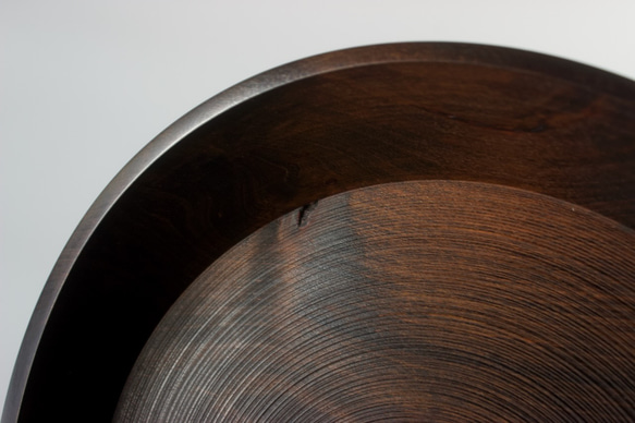 wooden bowl 26cm ヤマザクラのウッドボウル 店舗什器に 8枚目の画像