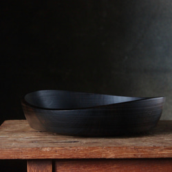wooden bowl 26cm ヤマザクラのウッドボウル 店舗什器に 3枚目の画像