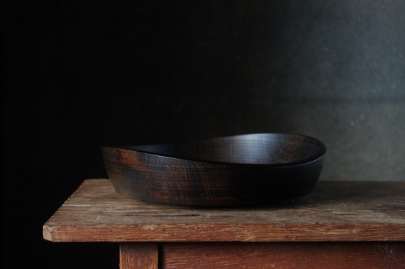 wooden bowl 26cm ヤマザクラのウッドボウル 店舗什器に 1枚目の画像