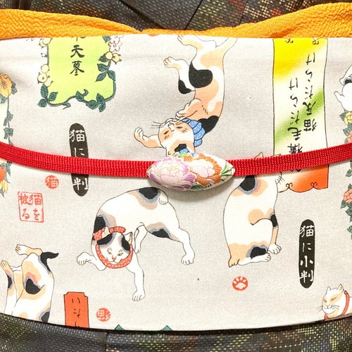 猫と猫の諺柄 名古屋帯新品 和装小物（帯・半襟） お羊屋 通販