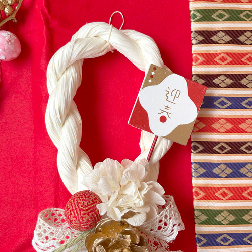 お正月飾り　2024年　しめ縄　しめ縄飾り　タッセル　イエロー お正月飾り 2024年 しめ縄 しめ縄飾り タッセル イエロー