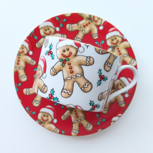 ジンジャーブレッドマンクッキーのクリスマスティーセット(カップ
