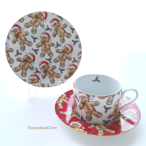 ジンジャーブレッドマンクッキーのクリスマスティーセット(カップ