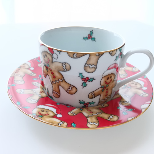 ジンジャーブレッドマンクッキーのクリスマスティーセット(カップ