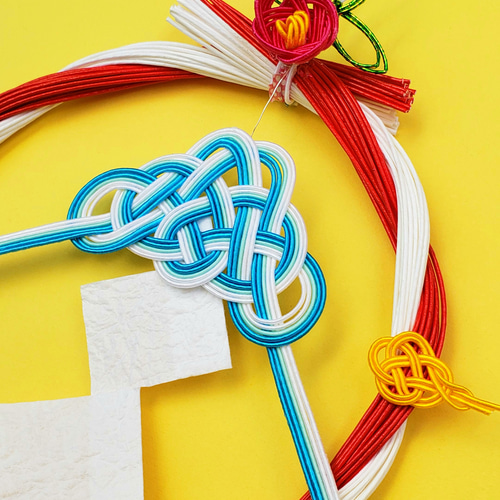 お正月飾り「富士山と松竹梅」～和モダンしめ縄（水引飾り） しめ縄