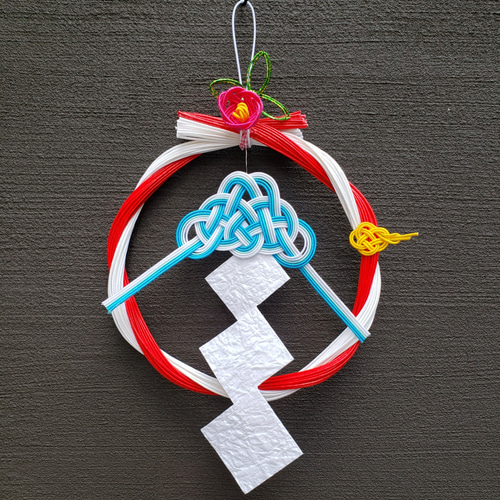 お正月飾り「富士山と松竹梅」～和モダンしめ縄（水引飾り） しめ縄