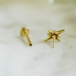 14K金 ゴールド 星 ヘリックス 軟骨 アンチトラガス アウター インナーコンク イヤリング ピアス ラブレット 4枚目の画像