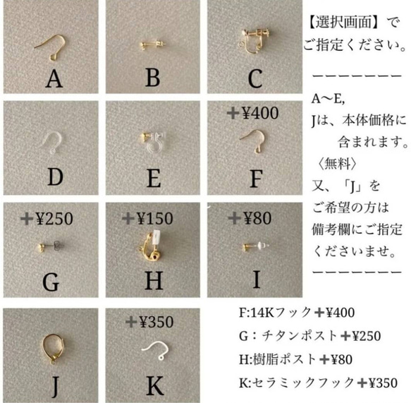 雨の雫と2種の樹脂玉の　クリアな耳飾り 4枚目の画像