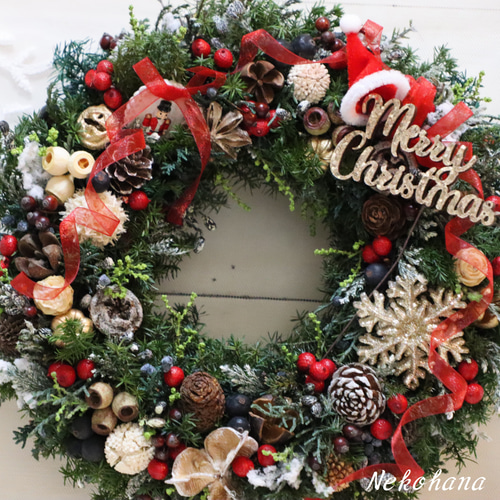 リース クリスマスパーティー リース nekohana 通販 16860683｜Creema