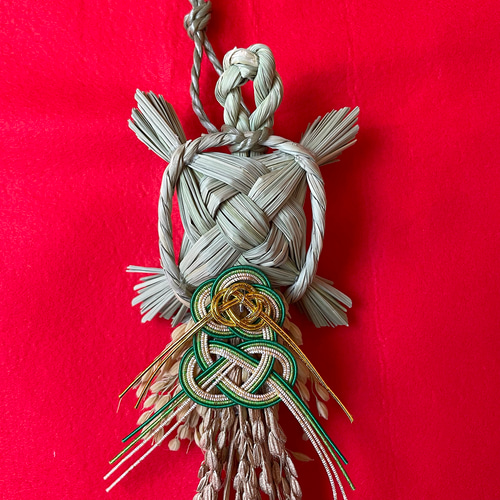 2024正月】しめ縄正月飾り／亀（ 幅7cm×丈24cm） しめ縄