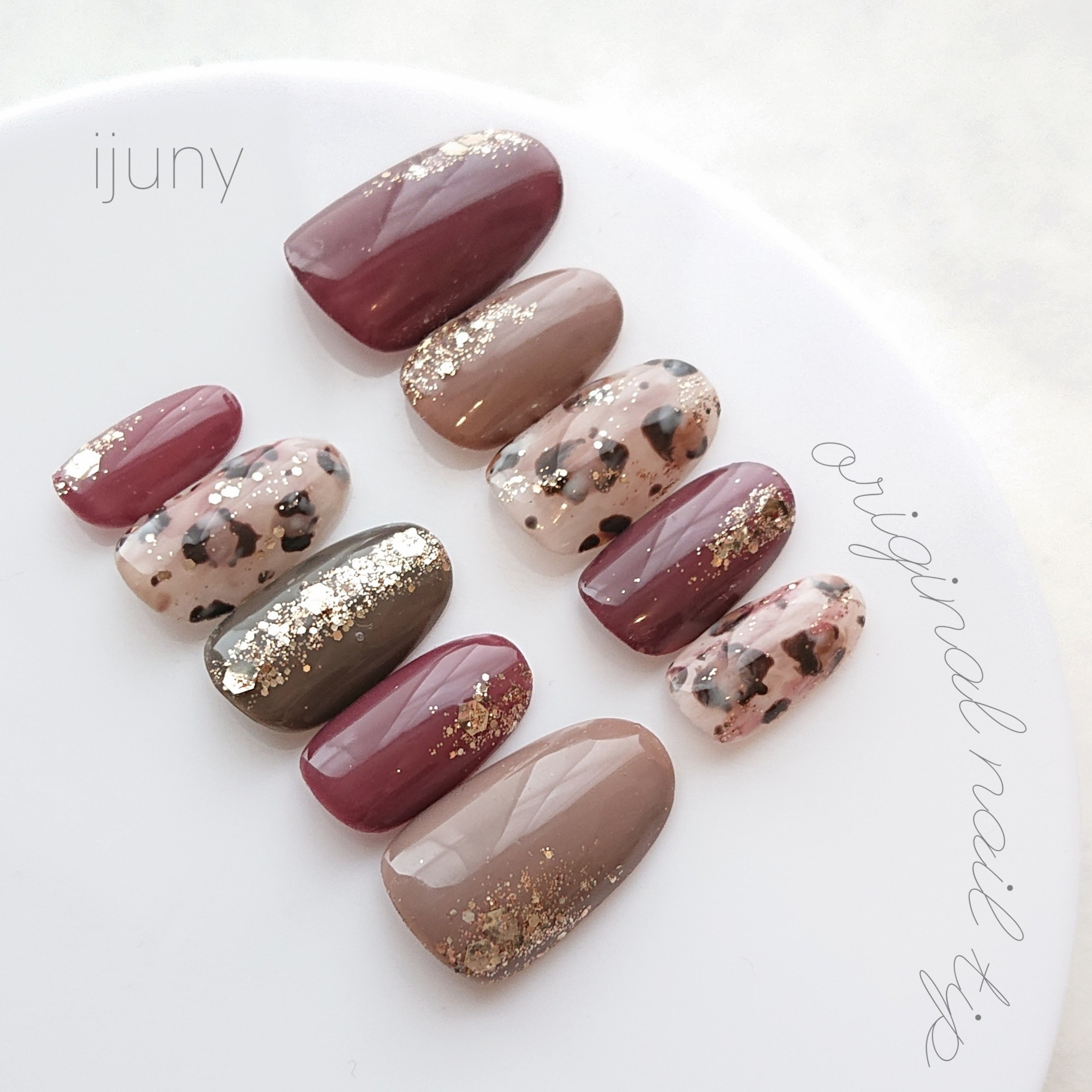 大人レオパード ネイルチップ 0_896f0d531eb06114936a18db1ad5