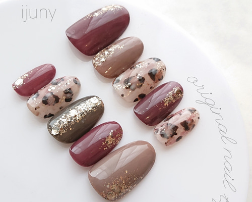 大人レオパード ネイルチップ 8fafb5e0e93755ea06089fd2138e2a