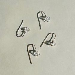 Droplet Pierce/ Herkimer diamond（14Kgf）冬支度ハンドメイド2023 7枚目の画像