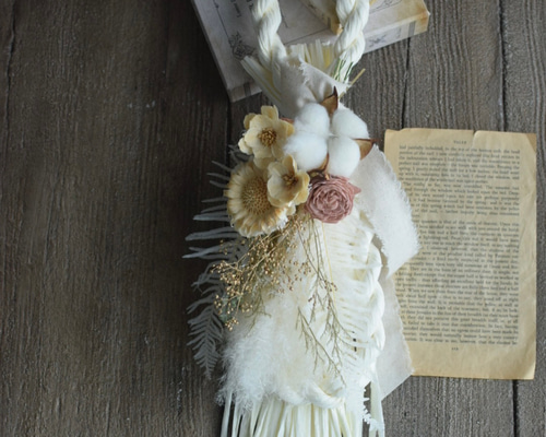 2024 しめ縄飾り ホワイト 2way ① 2024 しめ縄飾り ホワイト 2way ① 2024 しめ縄飾り ホワイト 2way ①