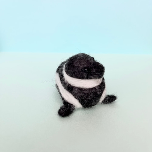 クラカケあざらし Ribbon Seal(受注生産) 羊毛フェルト もちょも