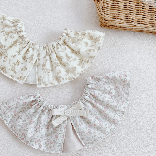 フリルスタイ2枚set ハンドメイド 完成品即日発送ˎˊ˗フリルスタイ 2点セット スタイ・よだれかけ mimimi