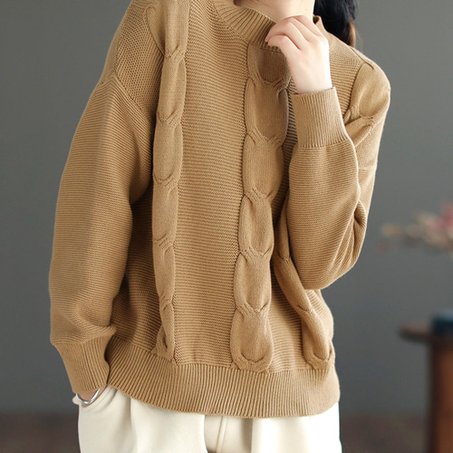 大きいサイズ！23区　コットン　ケーブルニット セール】 【洗える】袖ケーブルショート ニット （ニット