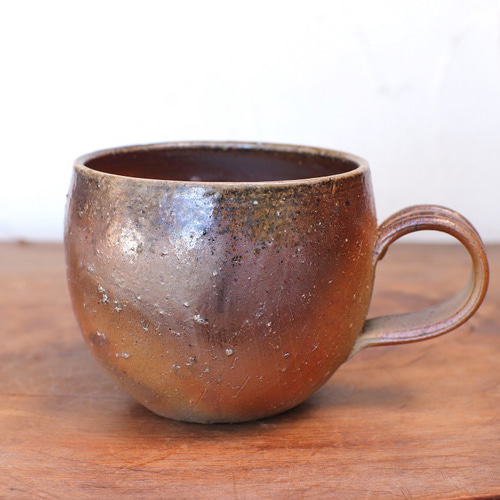 古美術 備前焼 美人 杯 マグカップ 相馬美鶴作 青備前 マグカップ 備前焼陶吉は人間国宝作品から