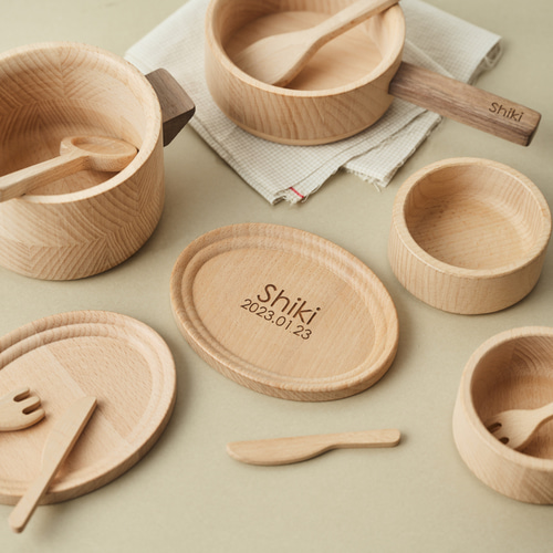 名入れ無料！】木製おままごとキッチンセット ┃ 名入れあり ┃ 誕生日