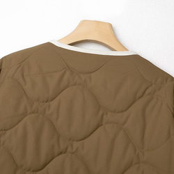 両面着られる！ 快適で暖かくて品質がよくてゆったりとしたシルエットの暖かい綿服のコート 23-1145 8枚目の画像
