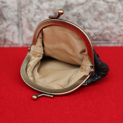 ヘビ革を使ったかわいい”がま口財布” 5枚目の画像