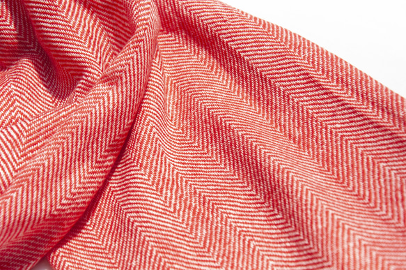 カシミヤ カシミア ニット スカーフ ピュア ウール スカーフ 手編みスカーフ ニットスカーフ - レッド クリスマス 交換ギフ 13枚目の画像