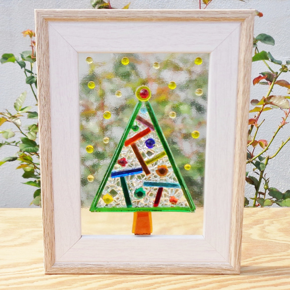 【クリスマスツリー】　フュージンググラス 3枚目の画像